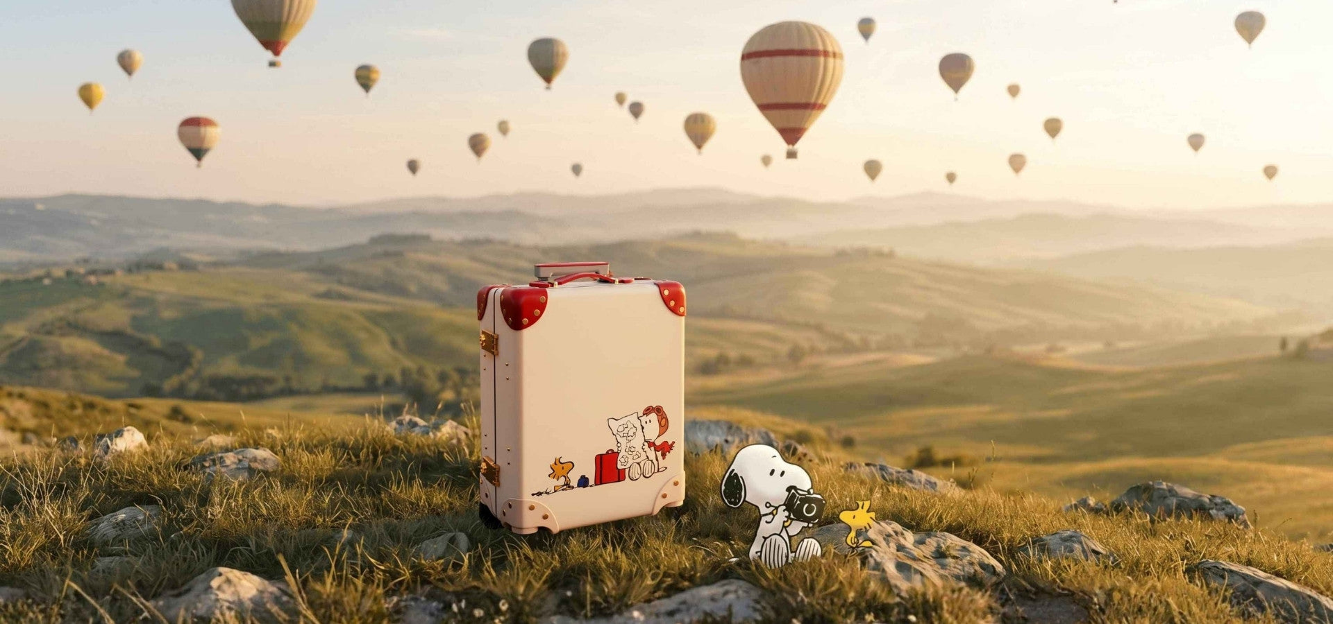 Globe-Trotter × PEANUTS official collaboration image