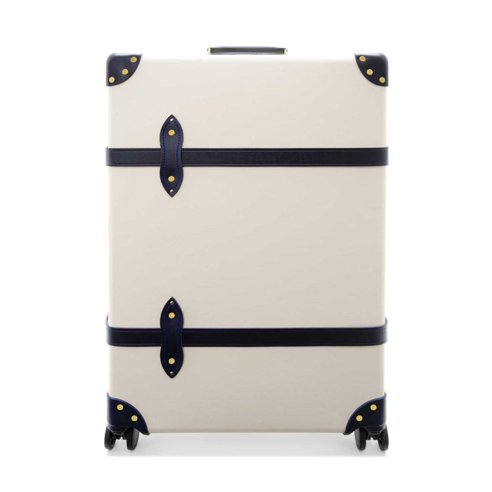 Centenary · Large Check-In - 4 Wheels | Ivory/Navy/Brass