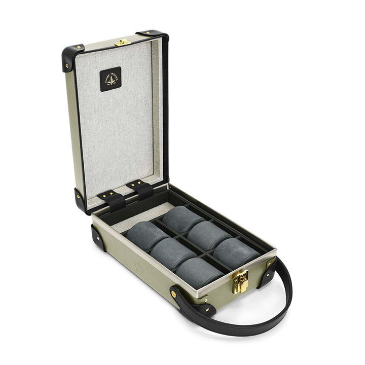 Centenary · 6-Slot Watch Case | Olive/Black/Gold