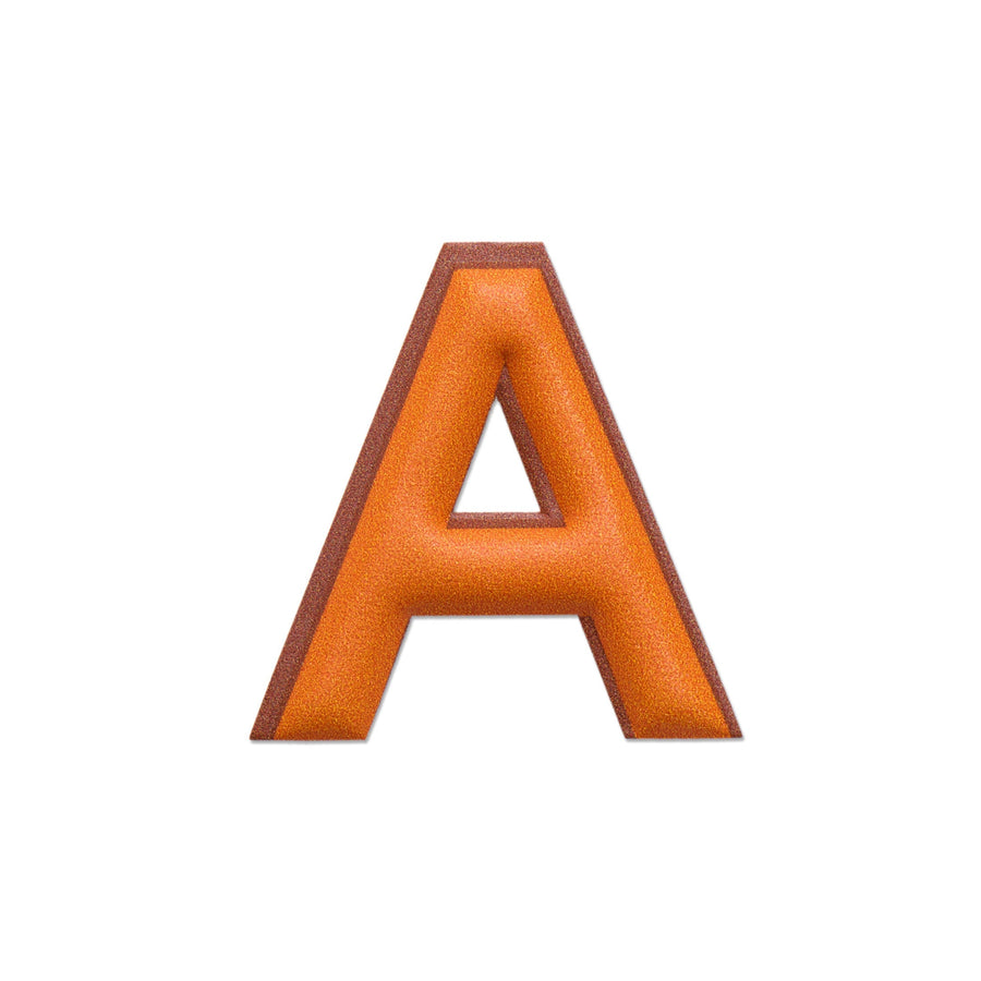 Alphabet · Leather Sticker | Orange/Brown | A – first image