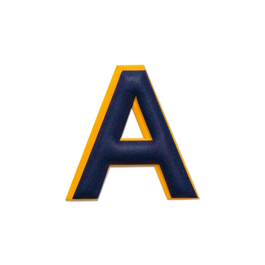 Alphabet · Leather Sticker | Yellow/Dark Blue | A – first image