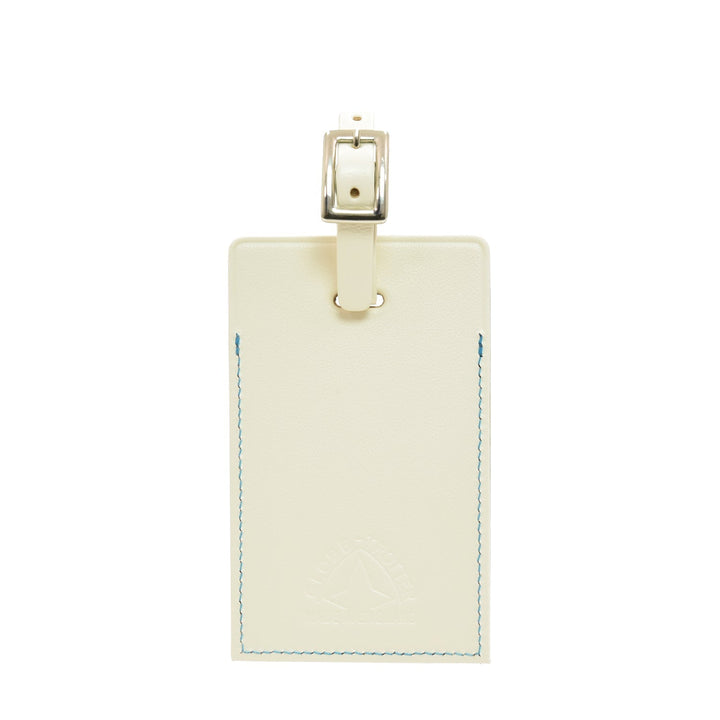 Albion · Large Luggage Tag | Ivory/Blue - GLOBE-TROTTER