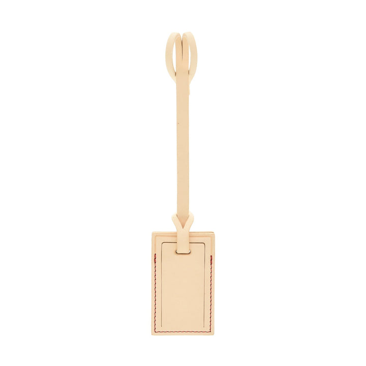 Albion · Small Luggage Tag | Natural/Red - GLOBE-TROTTER
