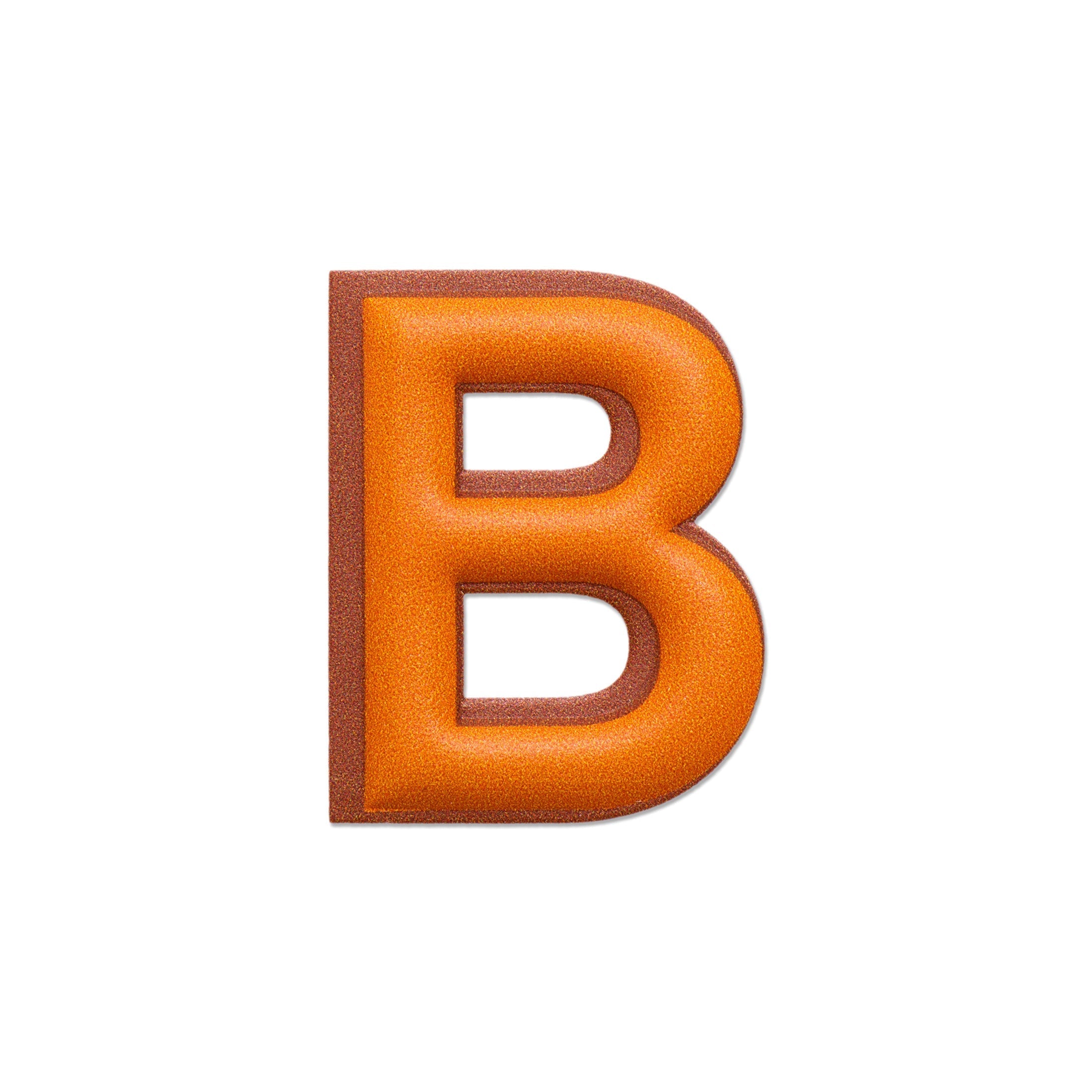 Alphabet · Leather Sticker | Orange/Brown | B