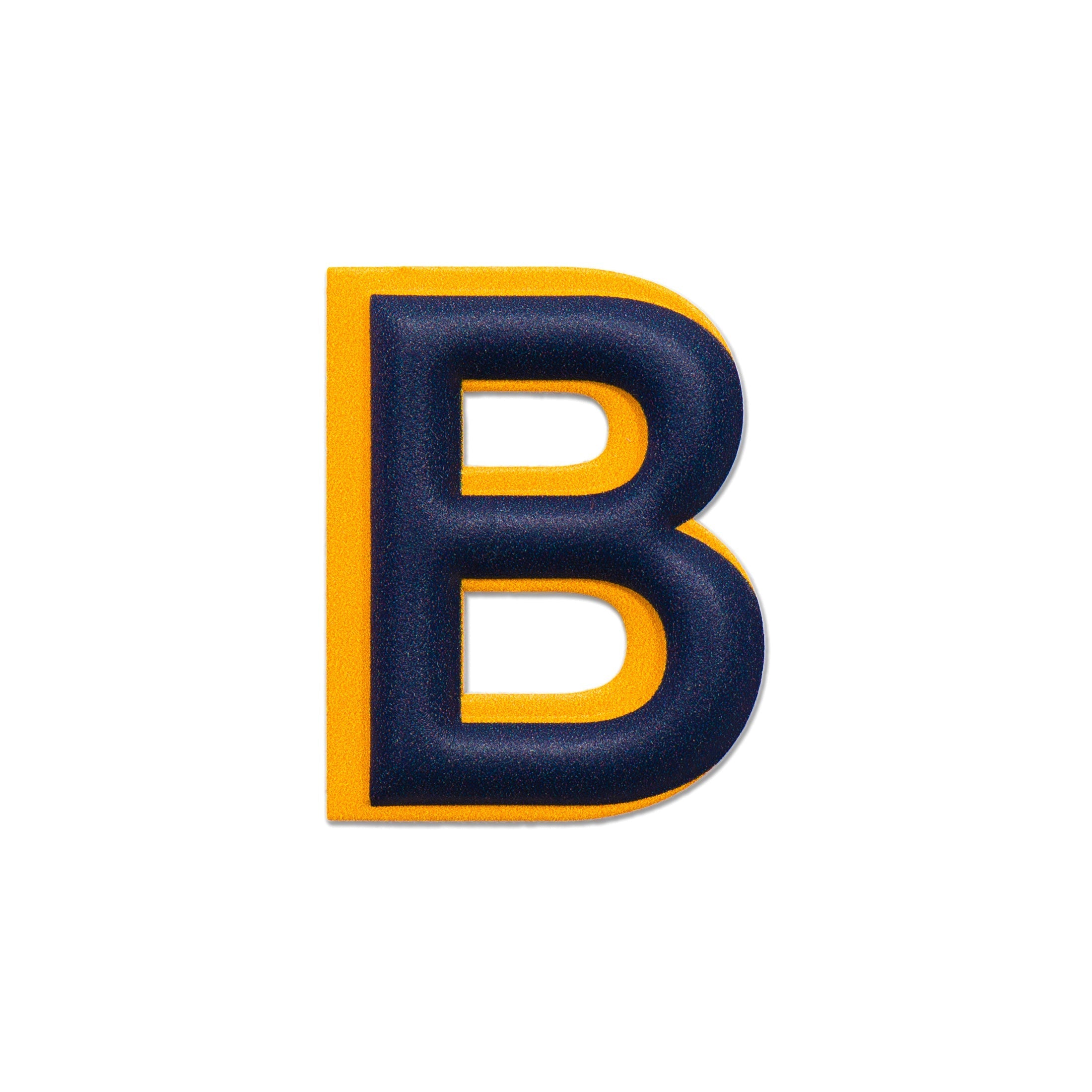 Alphabet · Leather Sticker | Yellow/Dark Blue | B