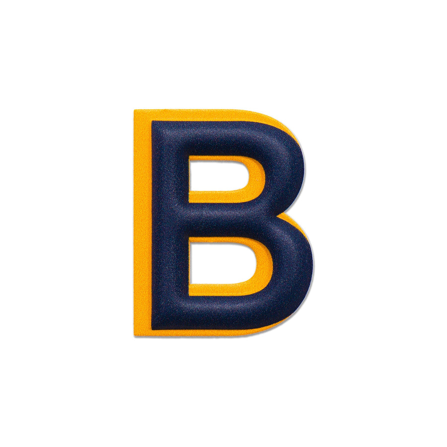 Alphabet · Leather Sticker | Yellow/Dark Blue | B – first image