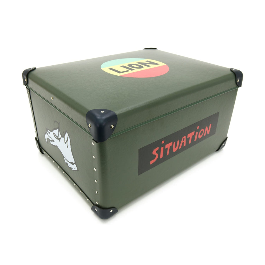 Bella Freud · Large Storage Box | Green/Navy/Chrome – first image