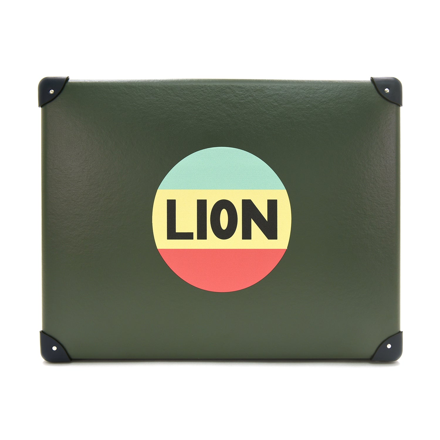 Bella Freud · Large Storage Box | Green/Navy - GLOBE-TROTTER