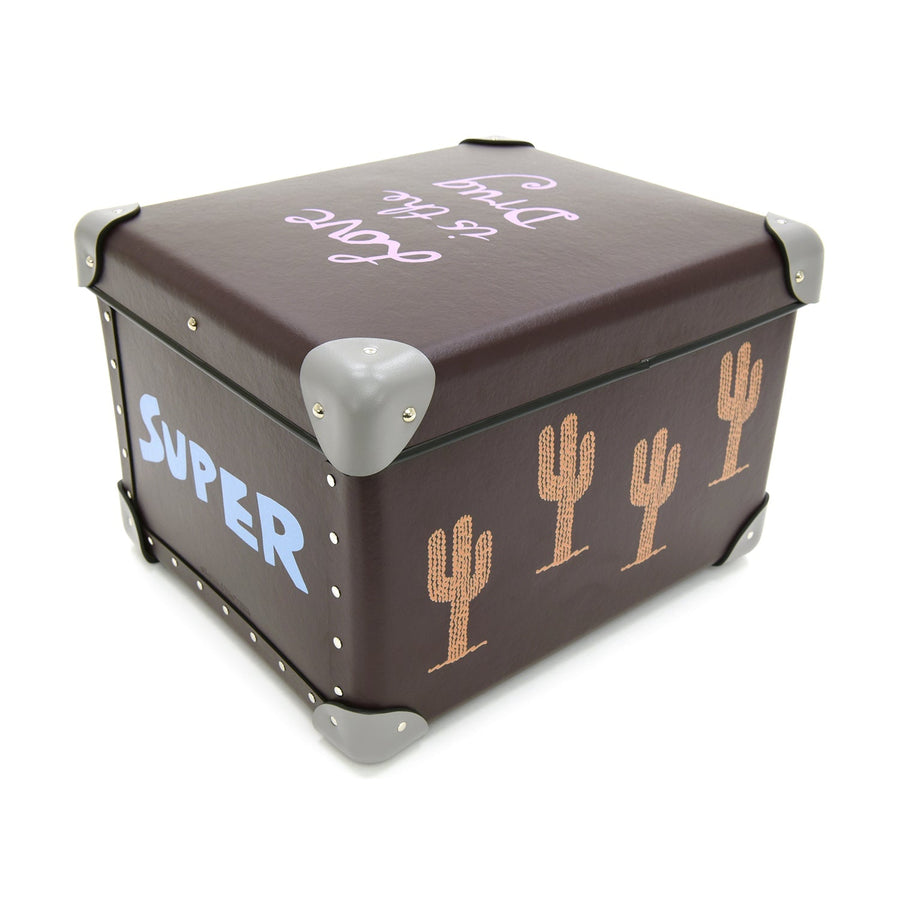 Bella Freud · Medium Storage Box | Oxblood/Steel/Chrome – first image