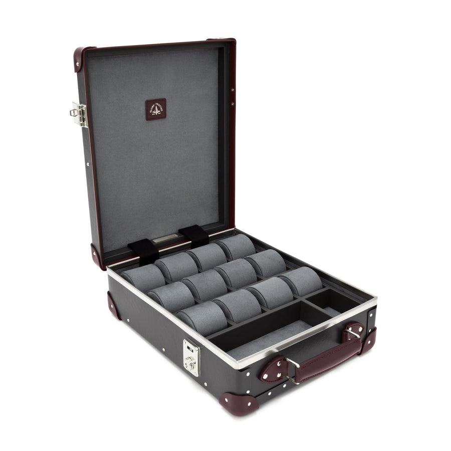 Centenary · 12-Slot Watch Case | Brown/Burgundy/Chrome – first image