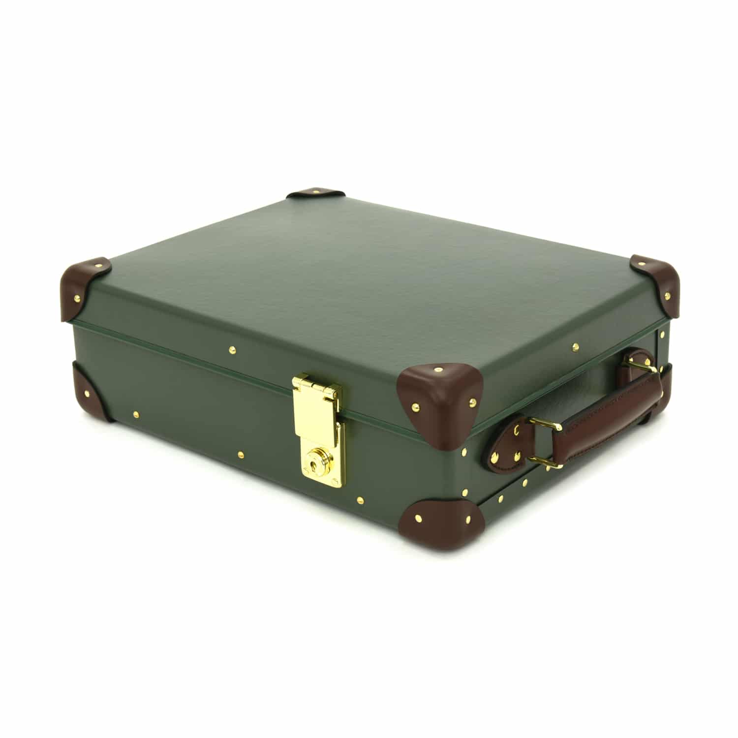 Centenary · 12-Slot Watch Case | Green/Brown - GLOBE-TROTTER