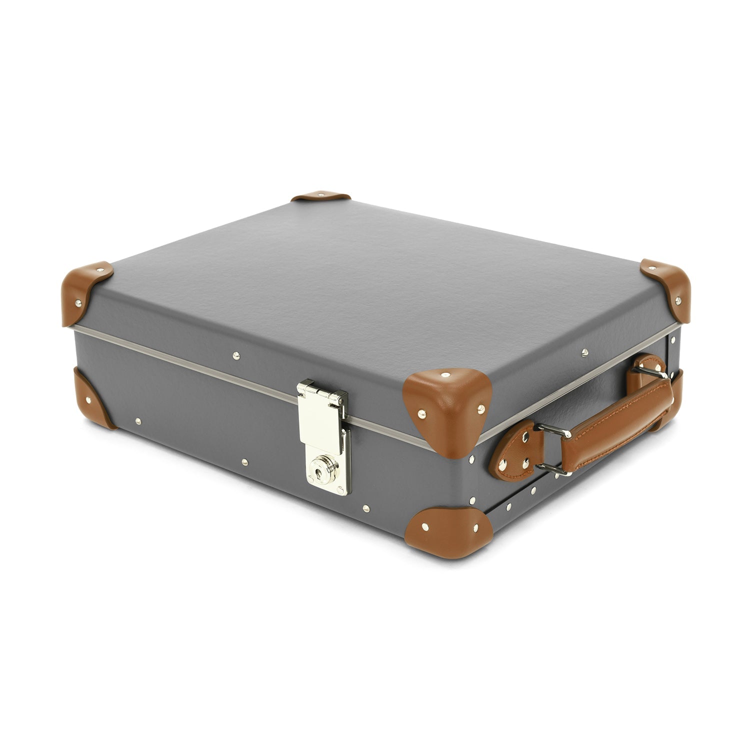 Centenary · 12-Slot Watch Case | Grey/Caramel - GLOBE-TROTTER