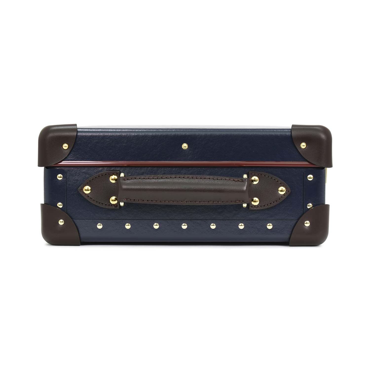 Centenary · 12-Slot Watch Case | Navy/Coco/Gold - GLOBE-TROTTER