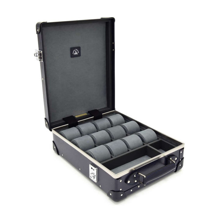 Centenary · 12-Slot Watch Case | Navy/Navy - GLOBE-TROTTER