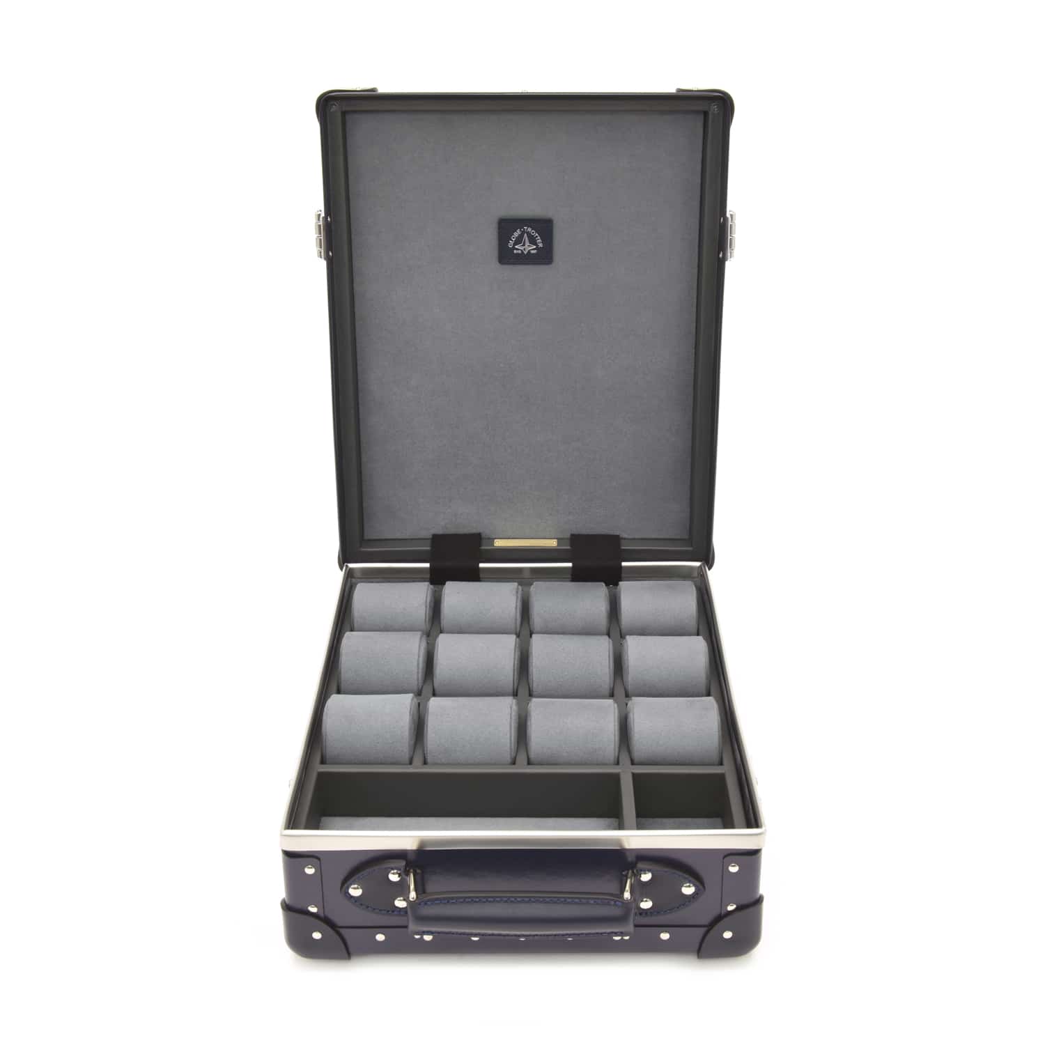 Centenary · 12-Slot Watch Case | Navy/Navy - GLOBE-TROTTER