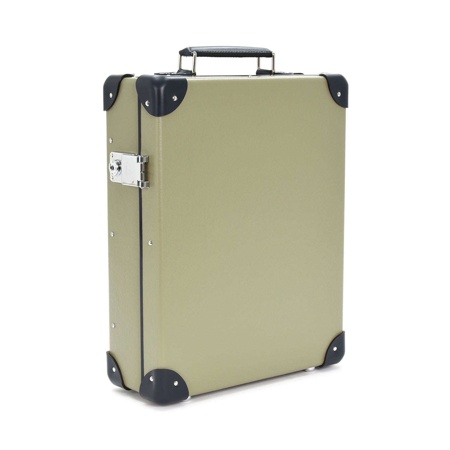 Centenary · 12-Slot Watch Case | Olive/Navy/Chrome - GLOBE-TROTTER