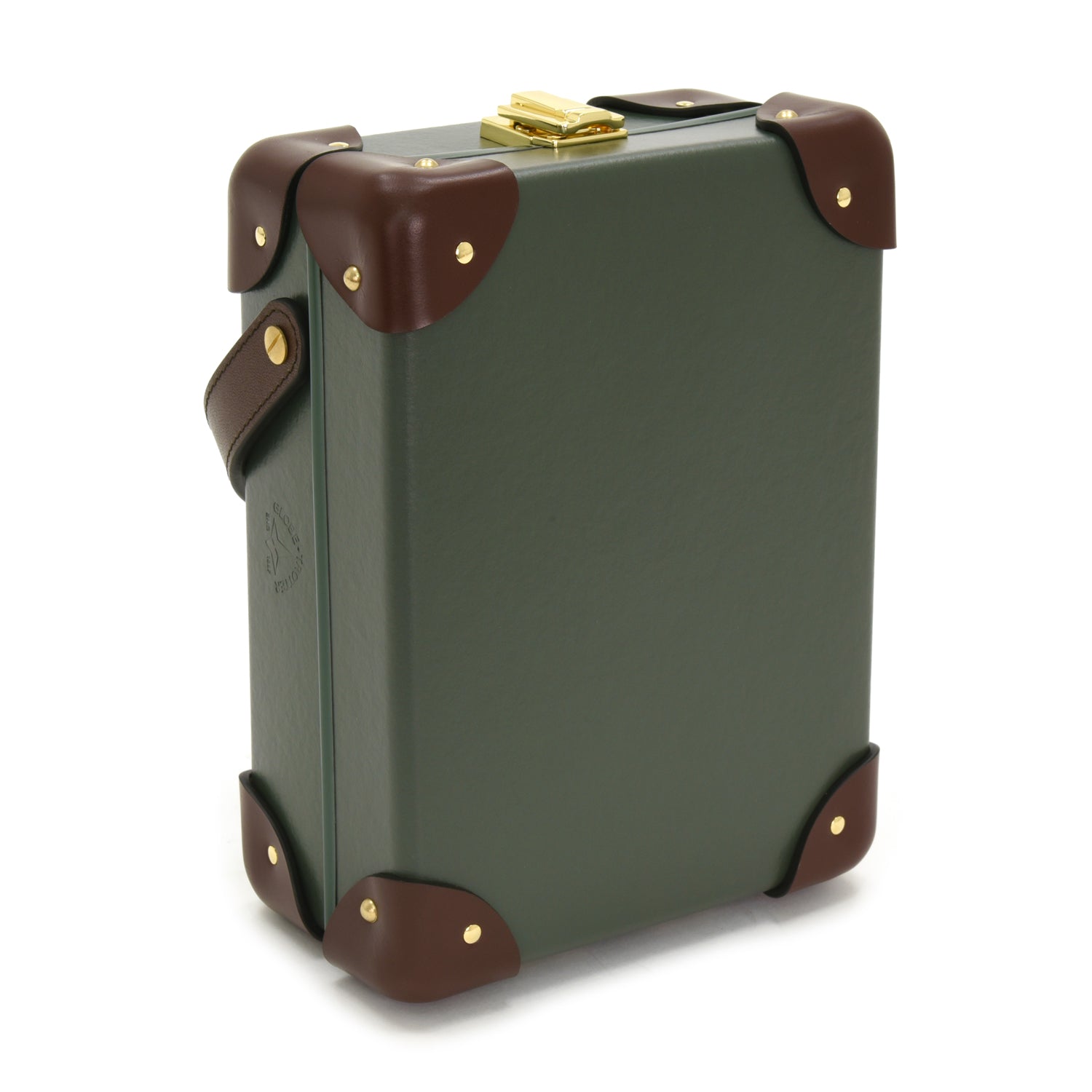 Centenary · 3-Slot Watch Case | Green/Brown - GLOBE-TROTTER