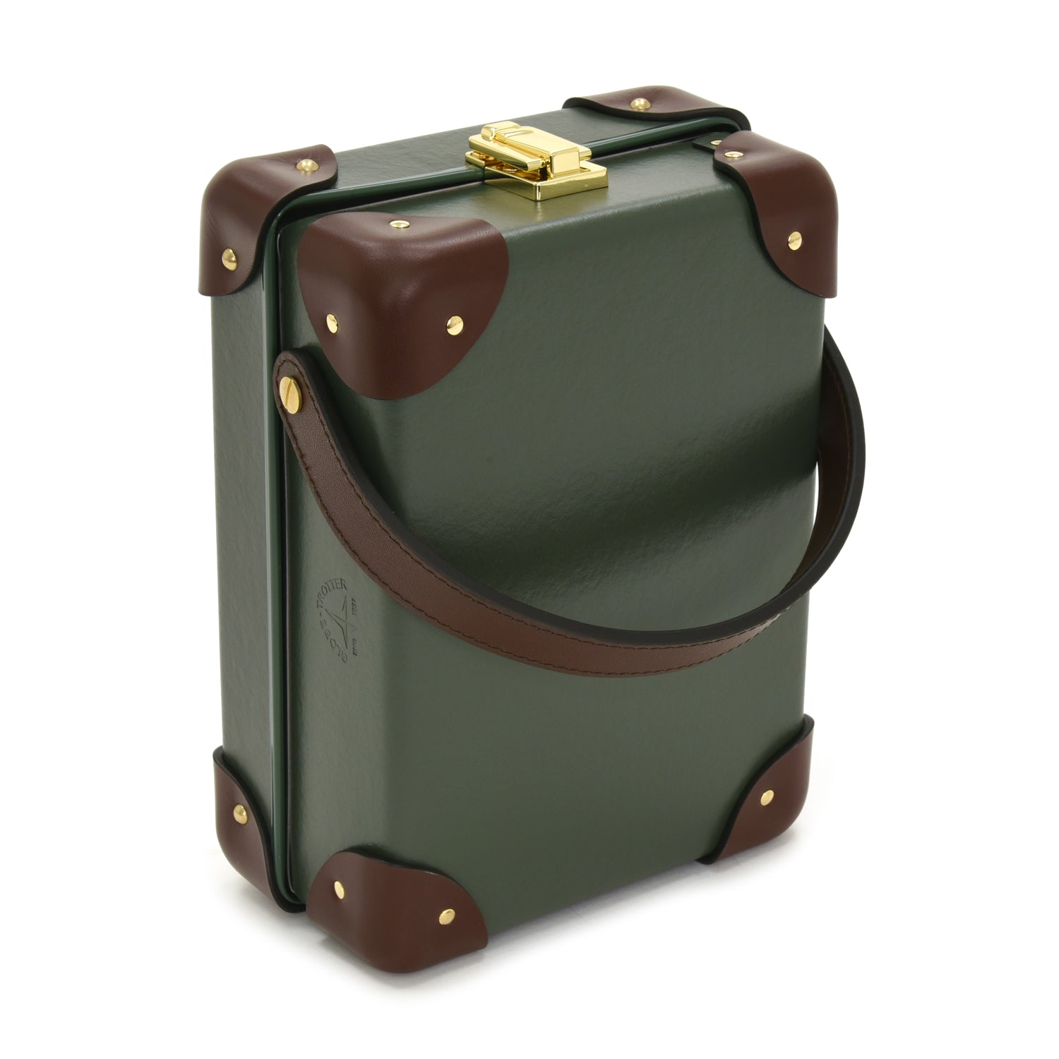 Centenary · 3-Slot Watch Case | Green/Brown - GLOBE-TROTTER