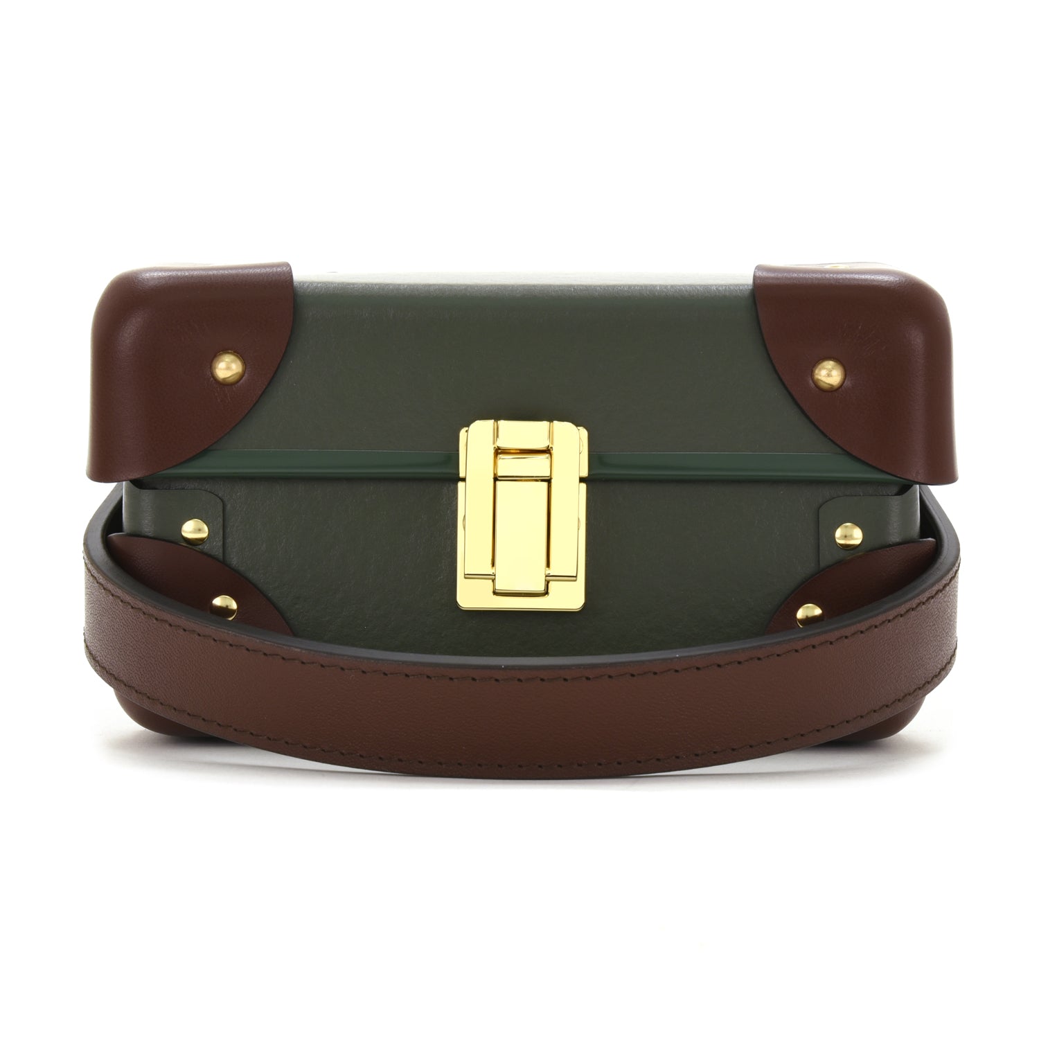 Centenary · 3-Slot Watch Case | Green/Brown - GLOBE-TROTTER