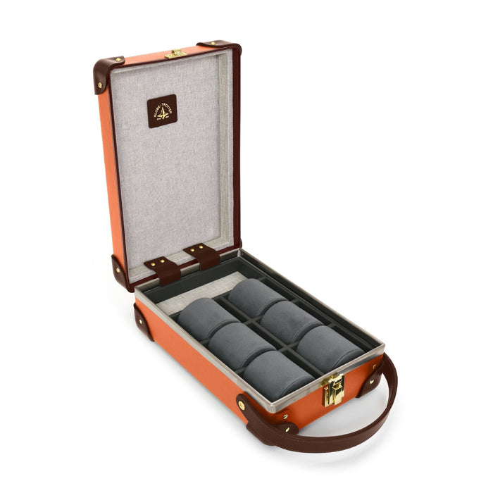 Centenary · 6-Slot Watch Case | Marmalade/Brown - GLOBE-TROTTER