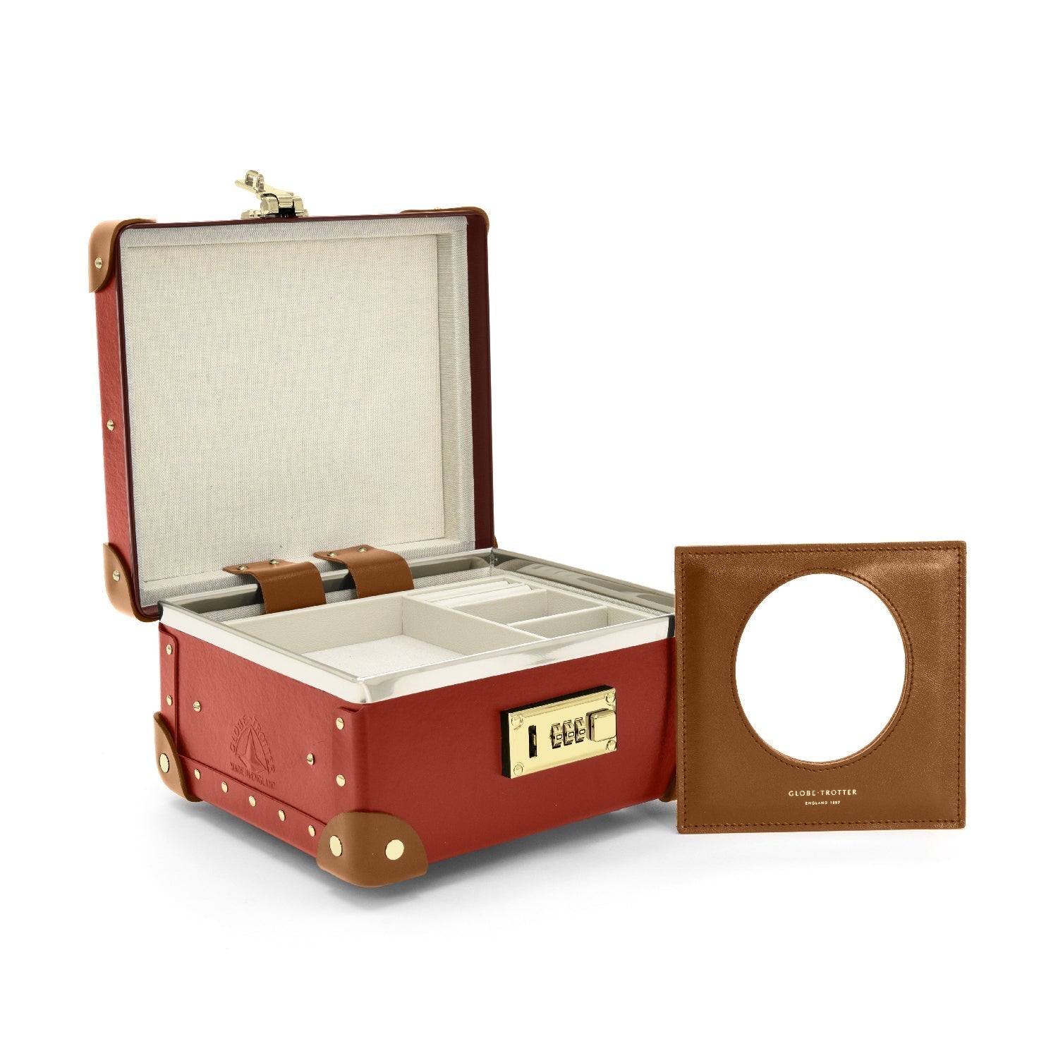 Centenary · Jewellery Case | Red/Caramel - GLOBE-TROTTER