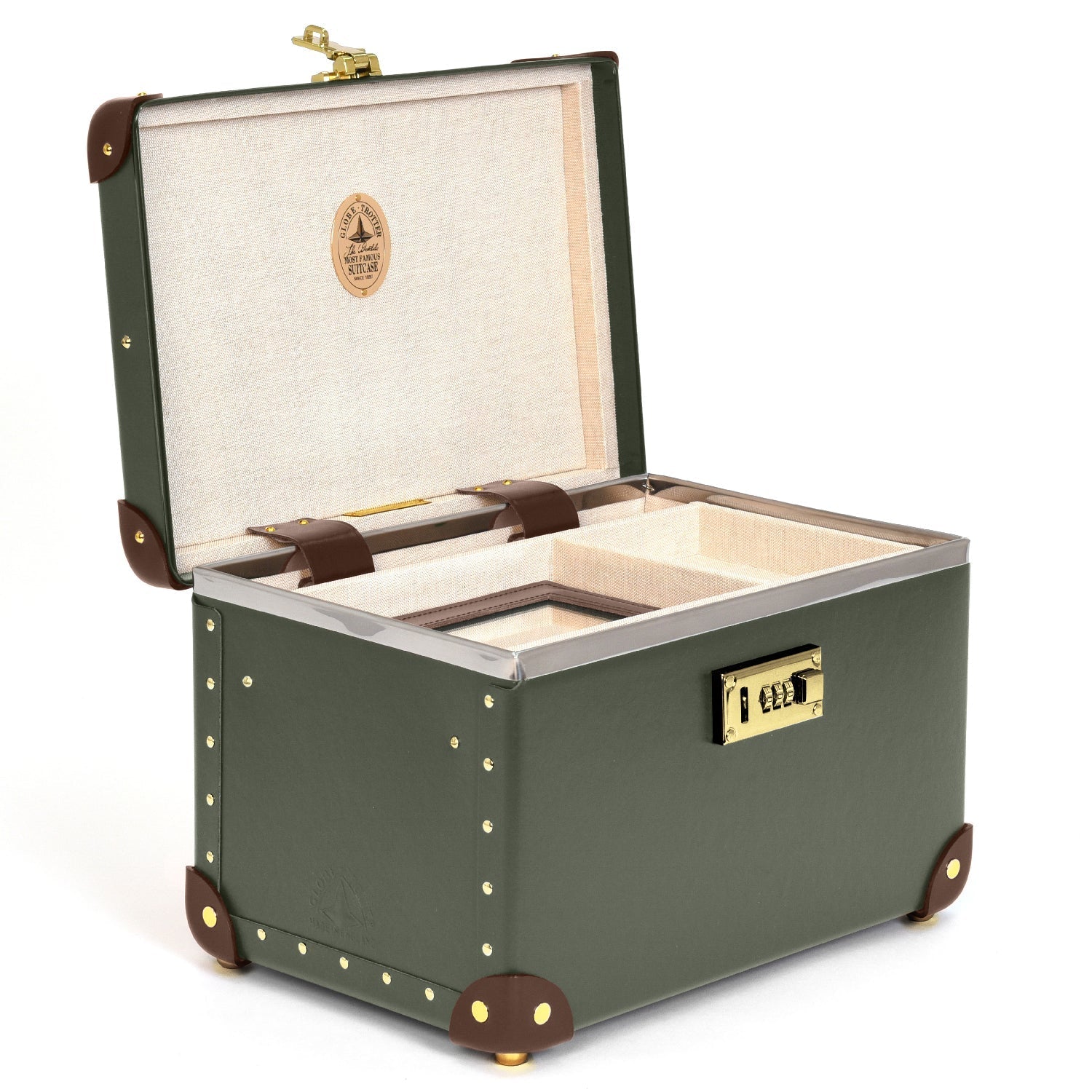 Centenary · Vanity Case | Green/Brown - GLOBE-TROTTER