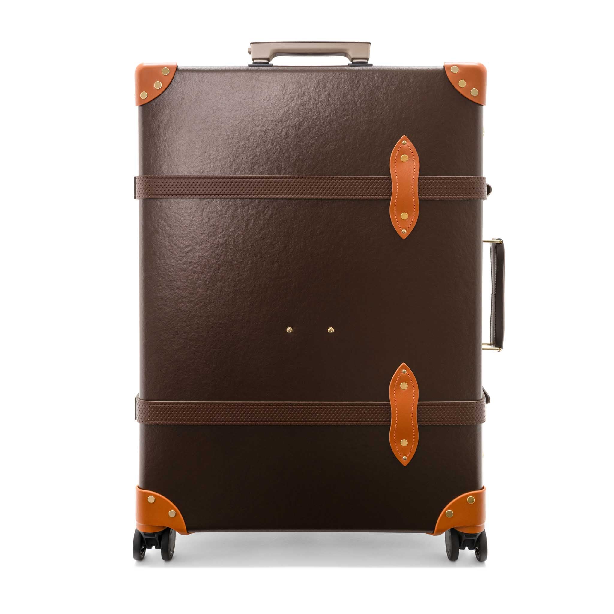 Cotswolds · Large Check-In - 4 Wheels | Coffee Brown/Orange/Brass