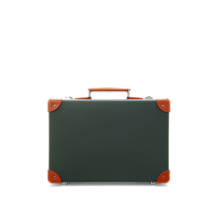 Leather Crafted · Small Attaché | Leaf/Orange/Chrome