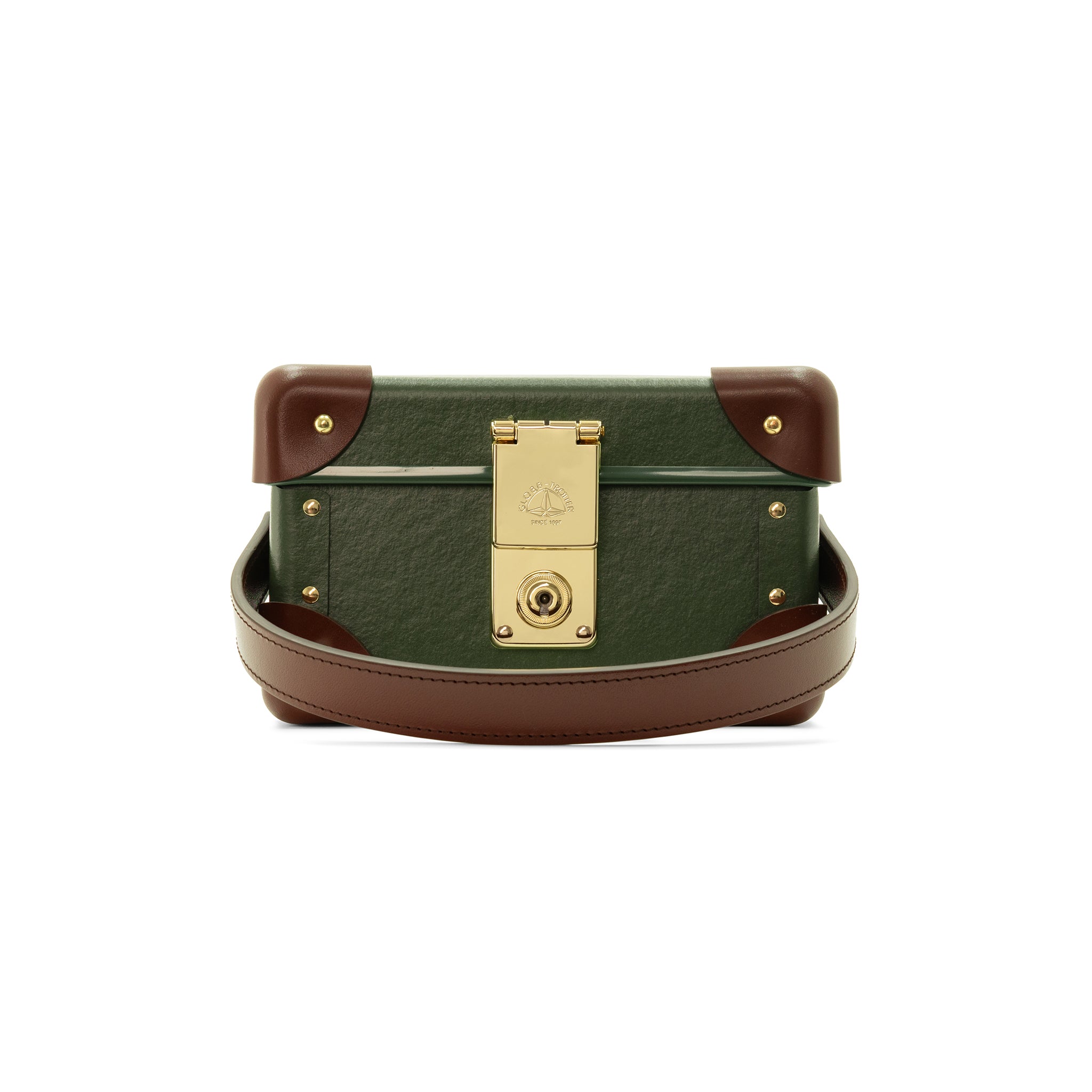 Cutler and Gross · 4-Slot Glasses Cases | Green/Brown/Gold