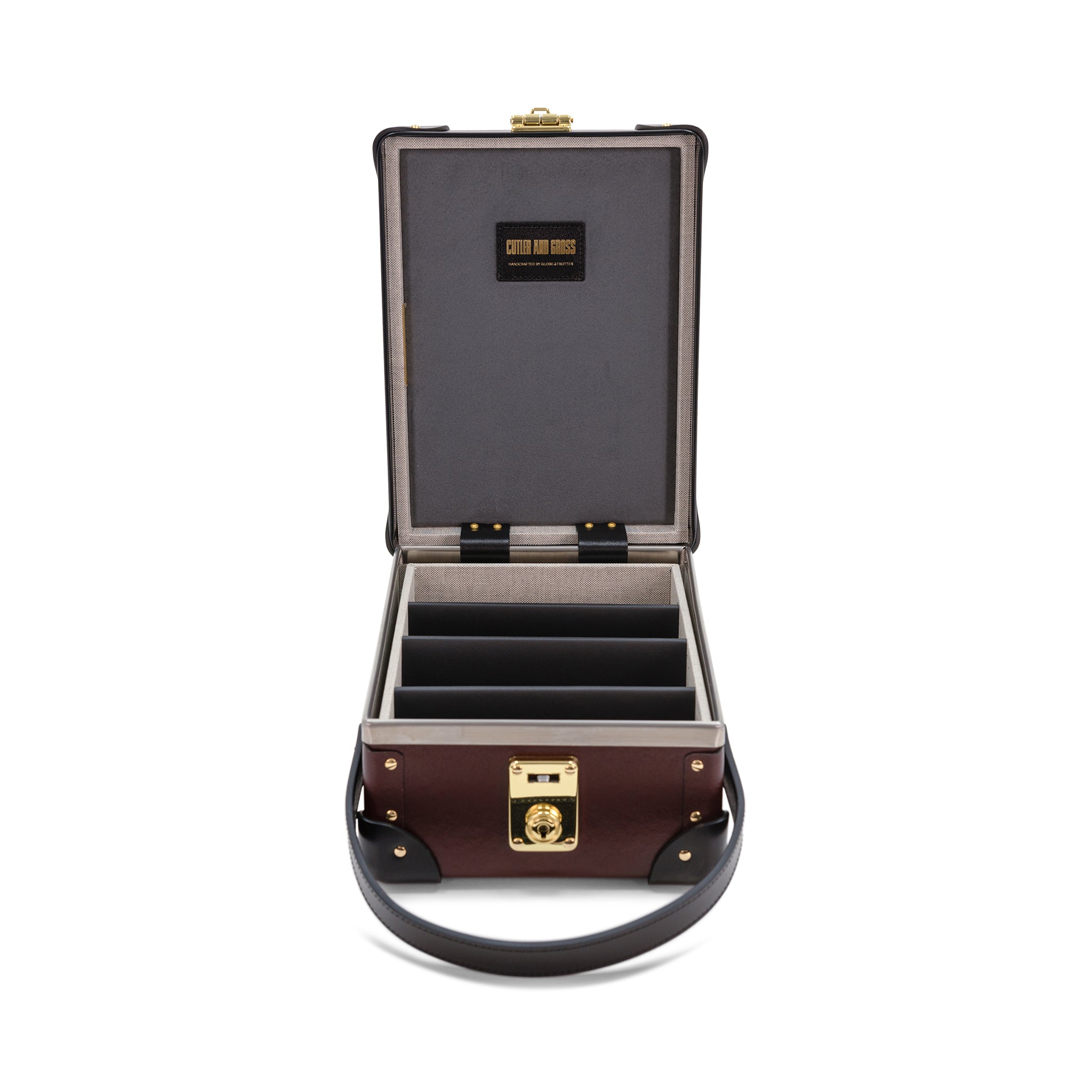 Cutler and Gross · 4-Slot Glasses Cases | Oxblood/Black/Gold