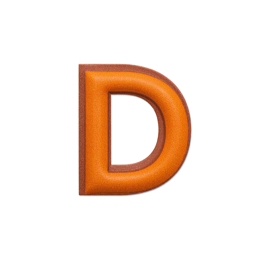 Alphabet · Leather Sticker | Orange/Brown | D – first image