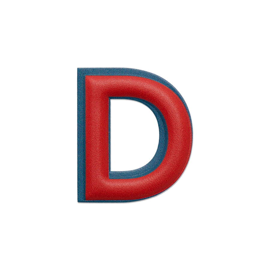 Alphabet · Leather Sticker | Red/Petrol Blue | D – first image
