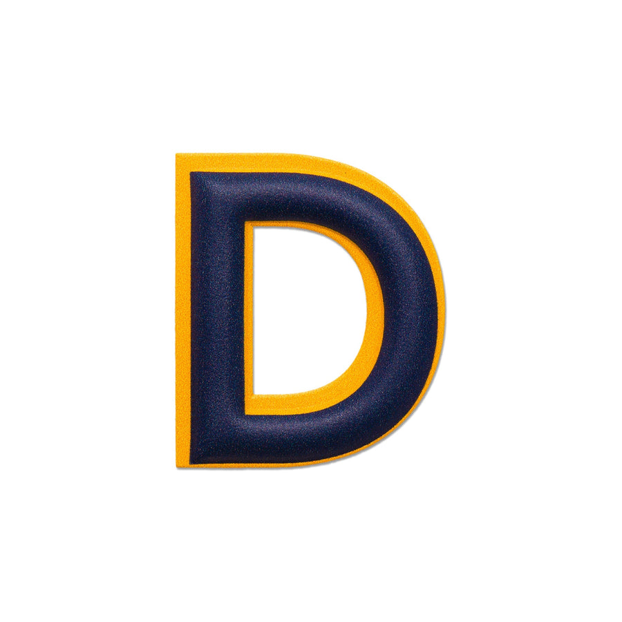 Alphabet · Leather Sticker | Yellow/Dark Blue | D – first image