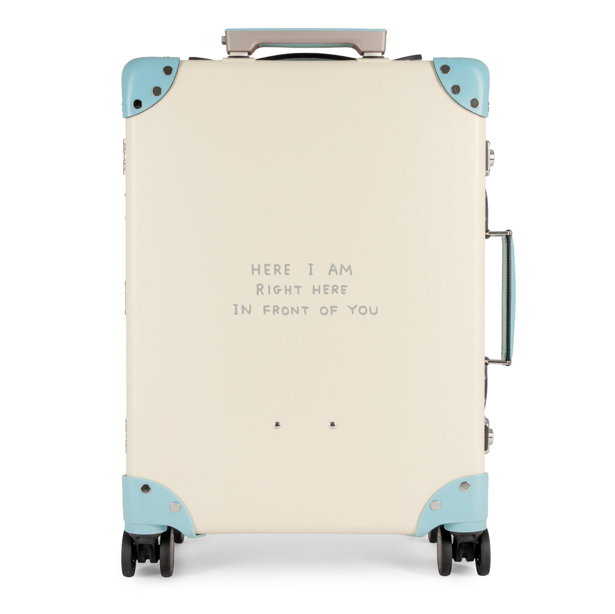 David Shrigley · Carry-On | Ivory/Pastel Blue/Chrome