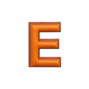 Alphabet · Leather Sticker | Orange/Brown | E