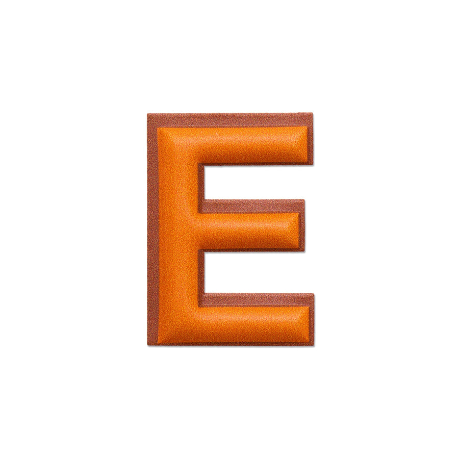 Alphabet · Leather Sticker | Orange/Brown | E – first image