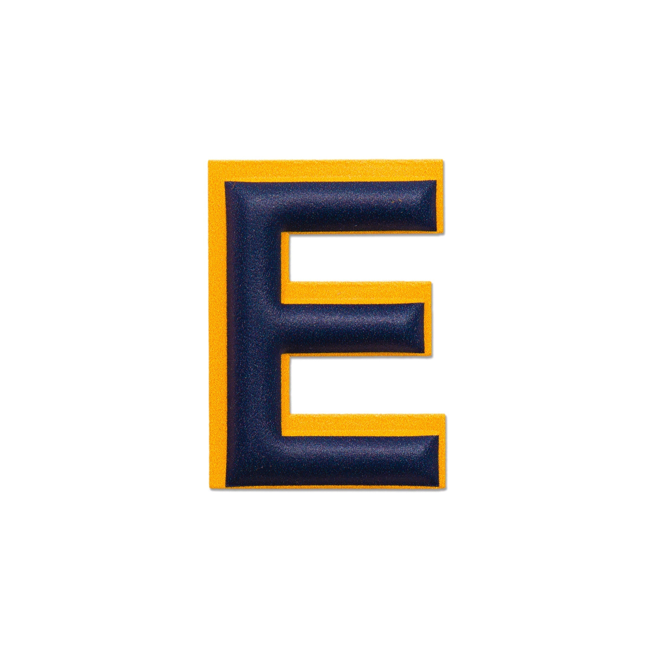 Alphabet · Leather Sticker | Yellow/Dark Blue | E