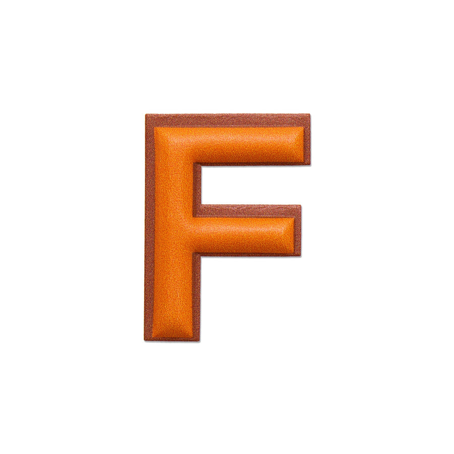 Alphabet · Leather Sticker | Orange/Brown | F – first image