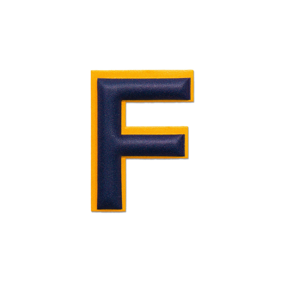 Alphabet · Leather Sticker | Yellow/Dark Blue | F – first image