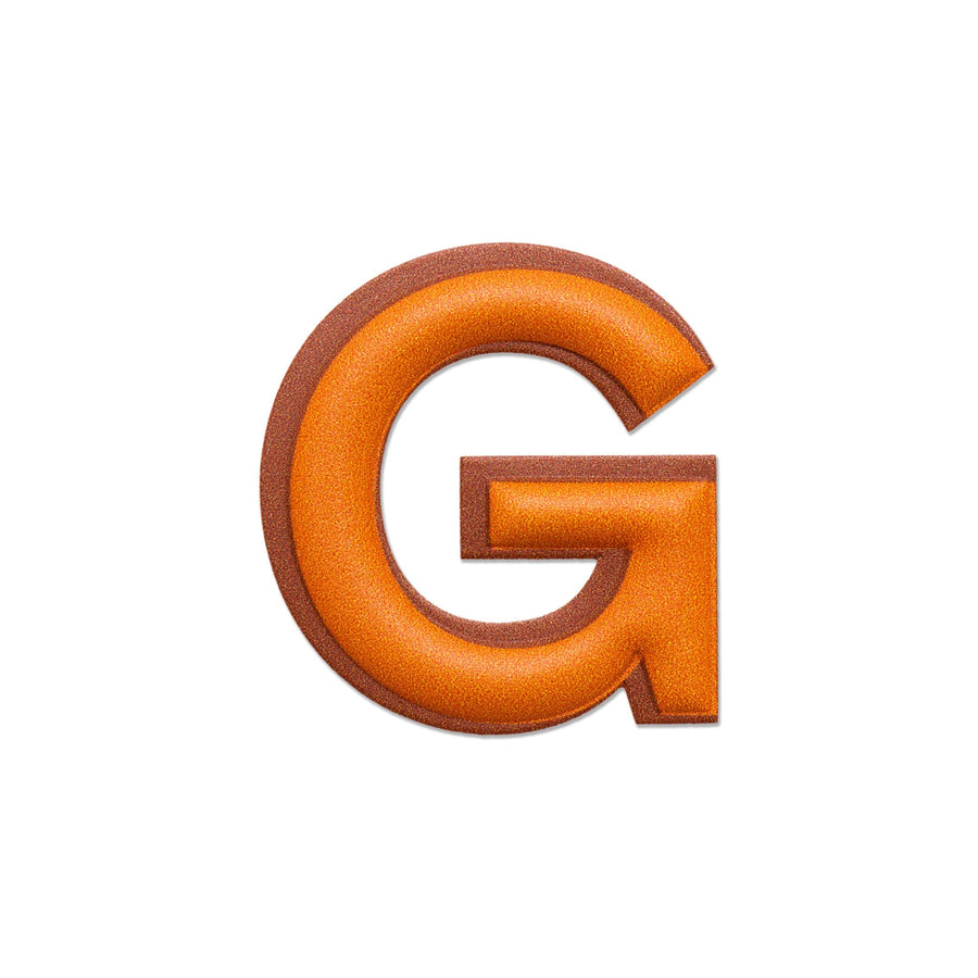 Alphabet · Leather Sticker | Orange/Brown | G – first image