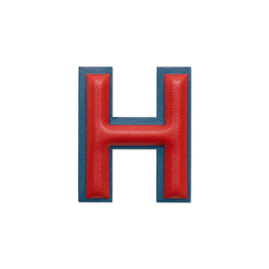Alphabet · Leather Sticker | Red/Petrol Blue | H – first image