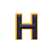 Alphabet · Leather Sticker | Yellow/Dark Blue | H