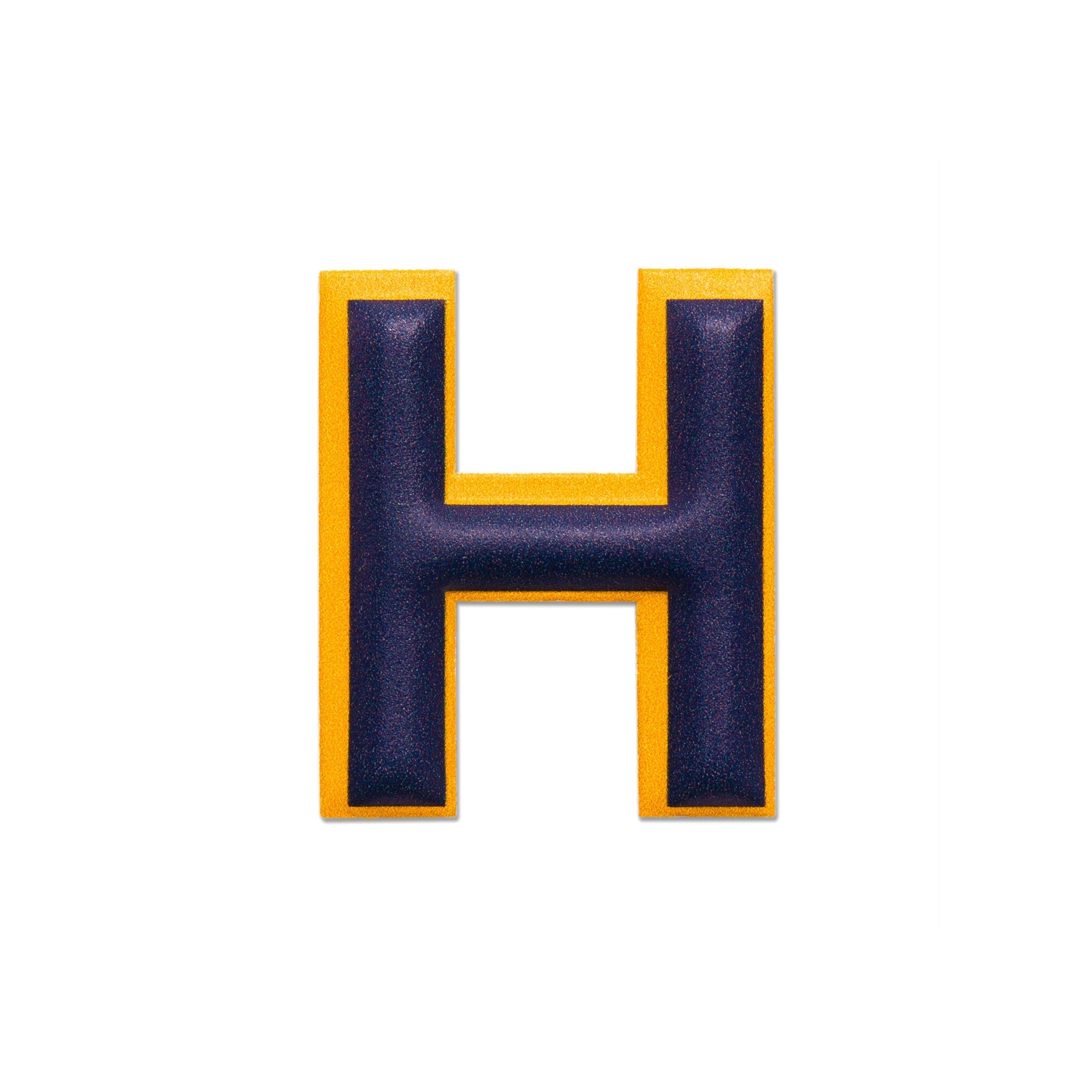 Alphabet · Leather Sticker | Yellow/Dark Blue | H