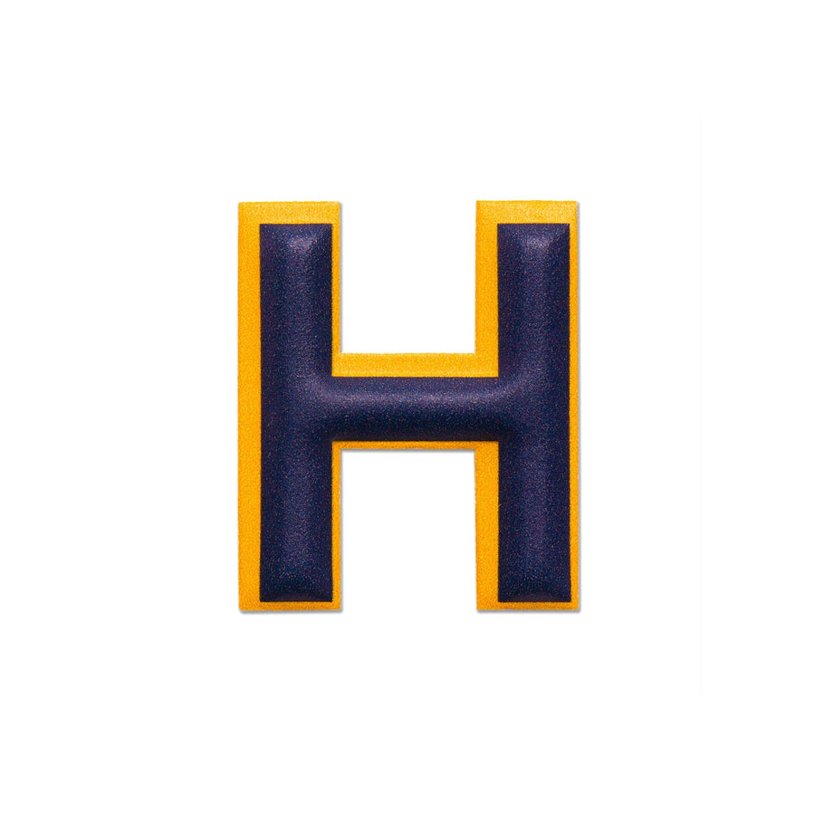 Alphabet · Leather Sticker | Yellow/Dark Blue | H – first image