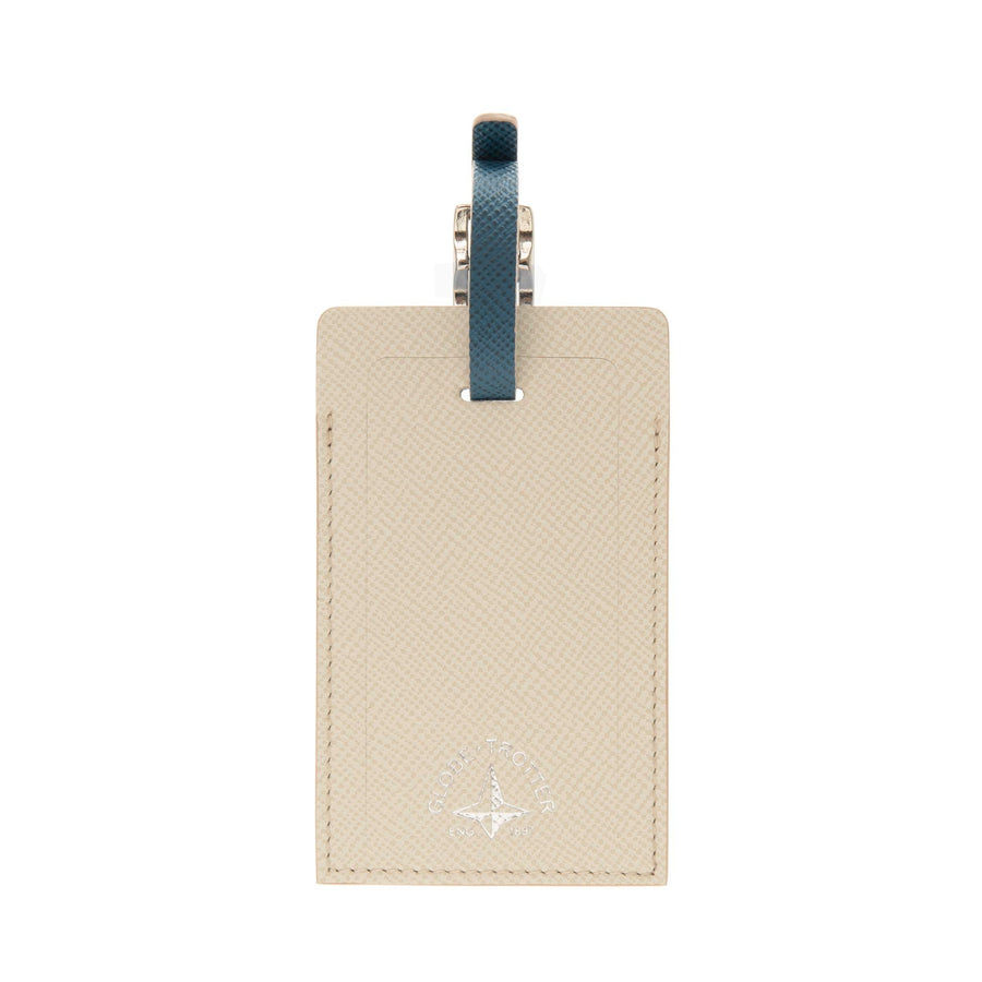 Jet · Luggage Tag | Ivory/Baby Blue/Chrome – first image