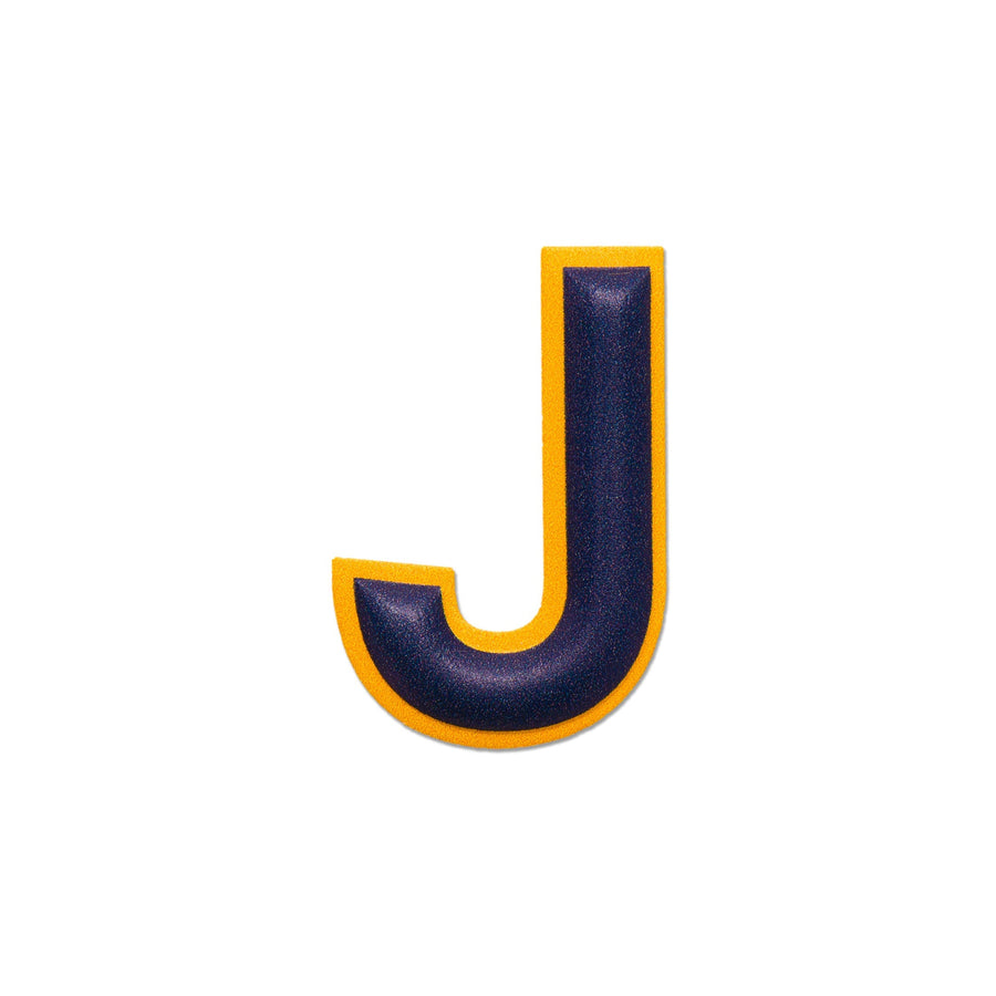 Alphabet · Leather Sticker | Yellow/Dark Blue | J – first image