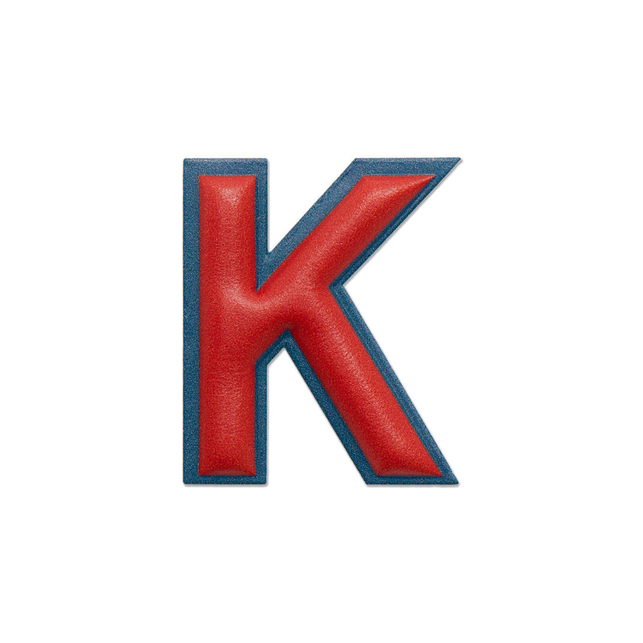 Alphabet · Leather Sticker | Red/Petrol Blue | K – first image