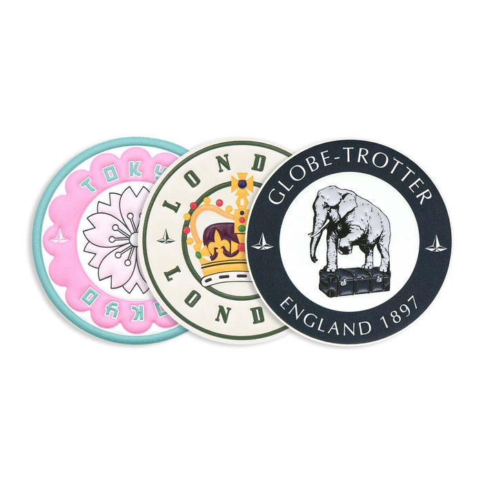 Leather Travel Stickers · Saris | 3 Sticker Set - GLOBE-TROTTER