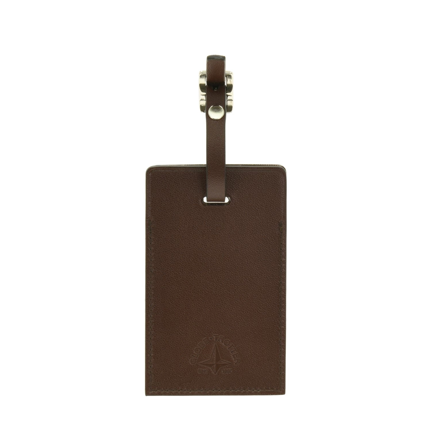 Globe-Trotter | Luggage Tag | Burgundy/Brass | Luxury Luggage Tag
