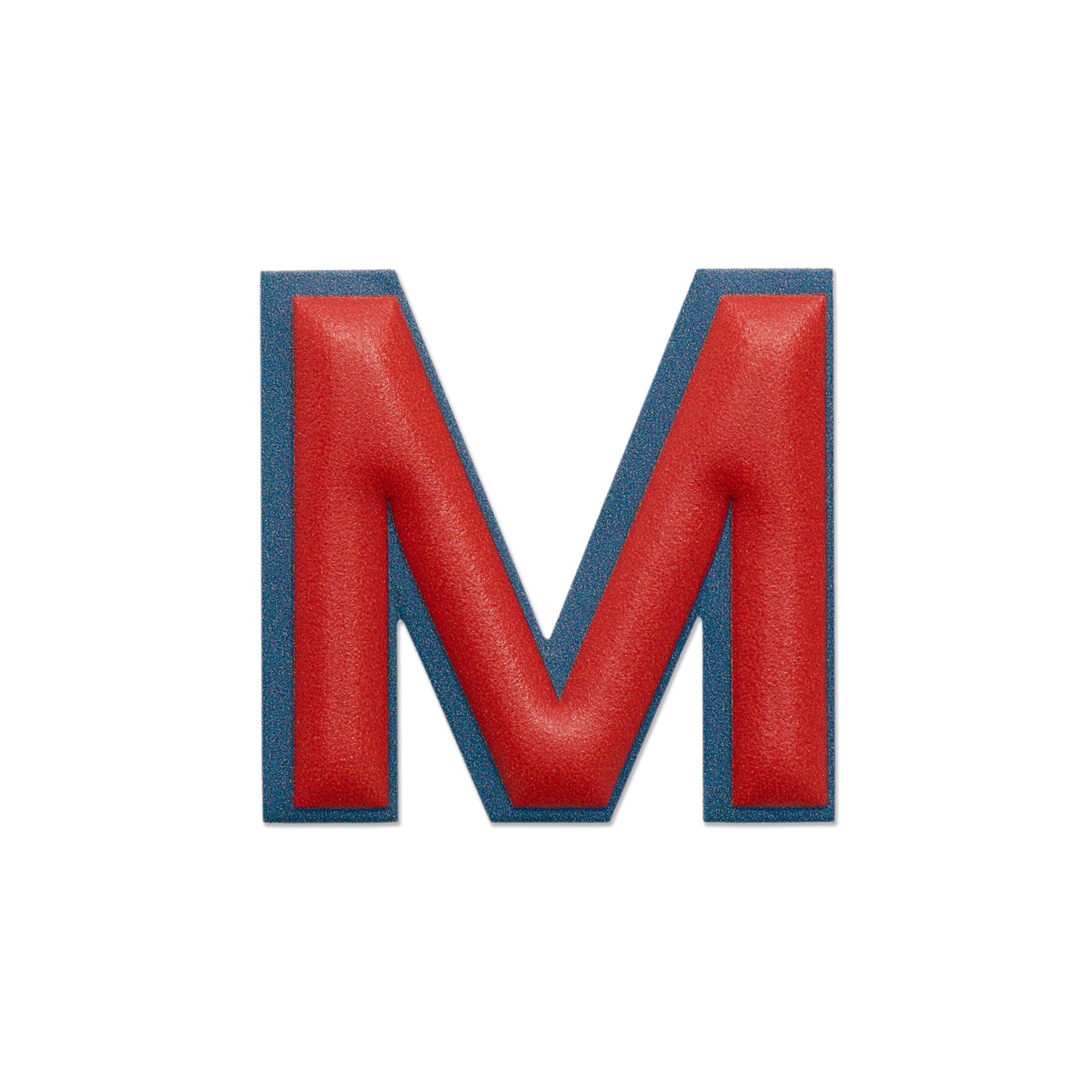 Alphabet · Leather Sticker | Red/Petrol Blue | M